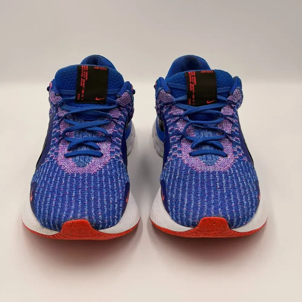 Nike React Infinity Run Flyknit 3 Womens Blue/Crimson DZ3016-400 Size US 8.5
